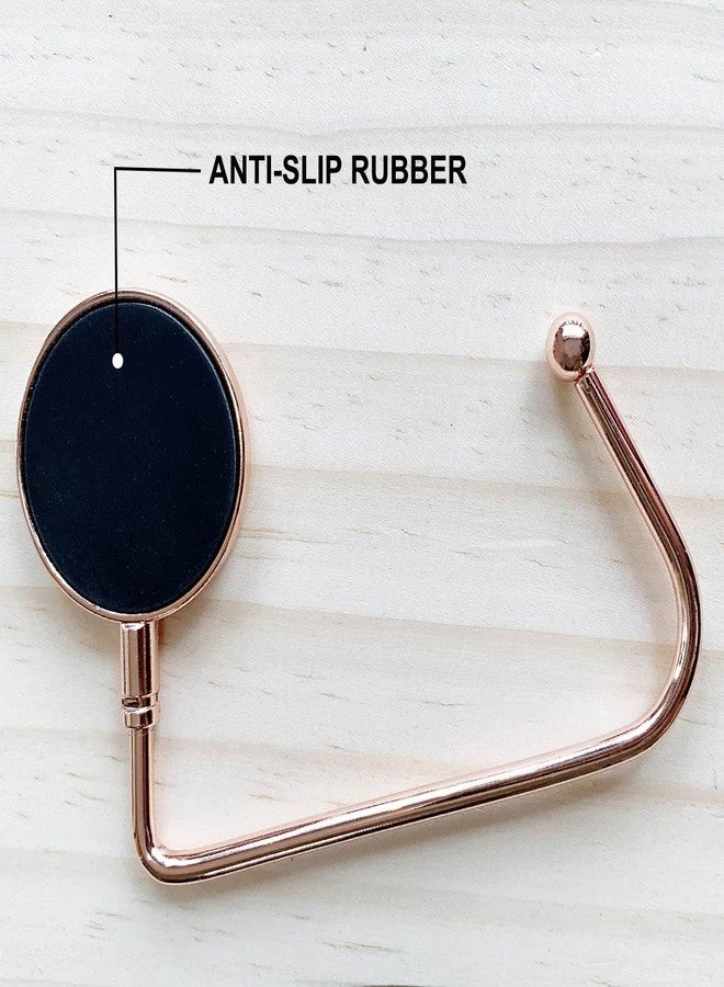 KSMD Rose Gold Purse Hook Hanger,Mental Clutch Holder,Handbag Storage Decor Table Hook for Women 2 Packs - Image 4