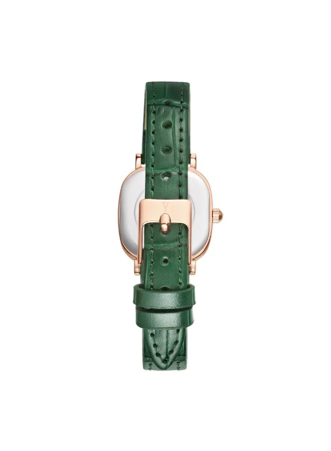 ECSTACY White Women's Genuine leather Analog Watch E25510-RLHW - 23 mm for Women | Best Price UAE