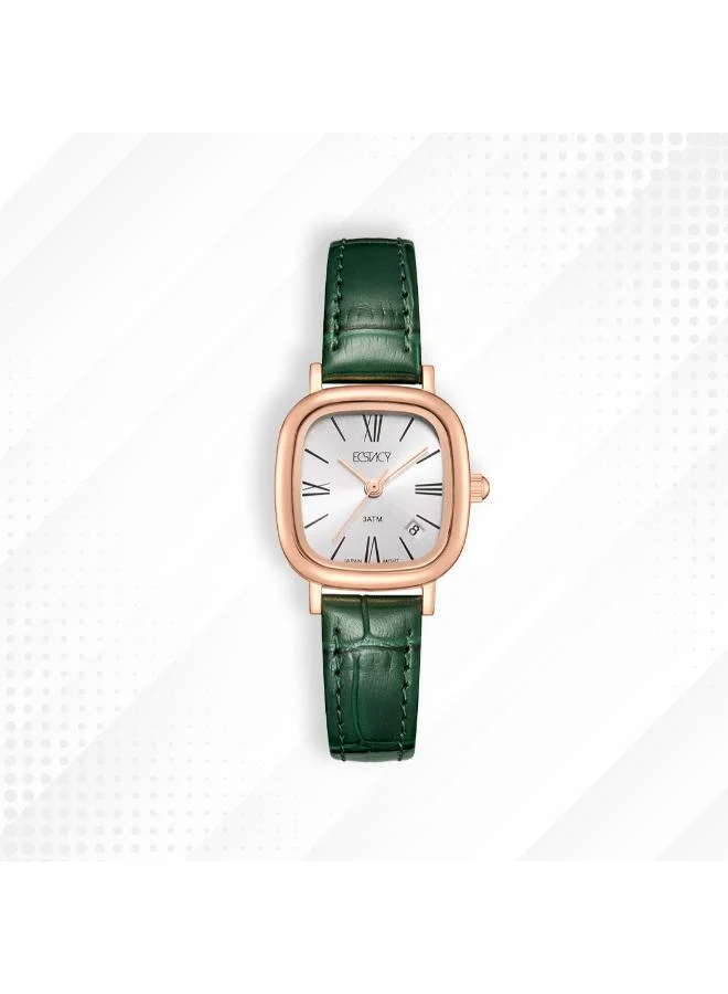 ECSTACY White Women's Genuine leather Analog Watch E25510-RLHW - 23 mm for Women | Best Price UAE