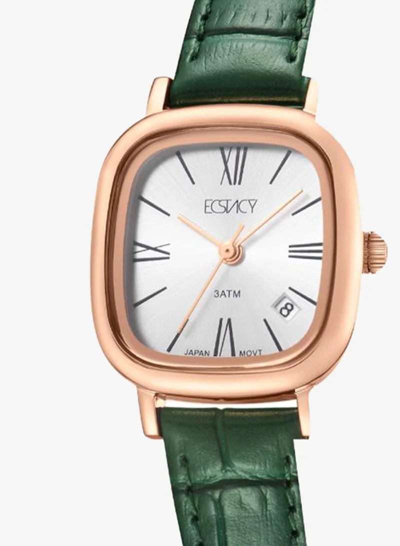 Ecstacy White Women's Genuine leather Analog Watch E25510-RLHW - 23 mm for Women | Best Price UAE
