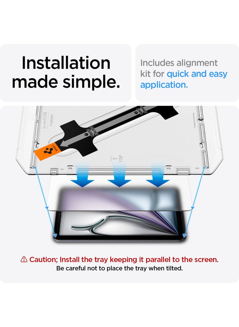 Spigen GLASTR EZ Fit Paper Touch for iPad AIR 11 inch M2 (2024) Screen Protector Premium PaperTouch Tempered Glass with Auto Align Technology - Case Friendly  - Image 3
