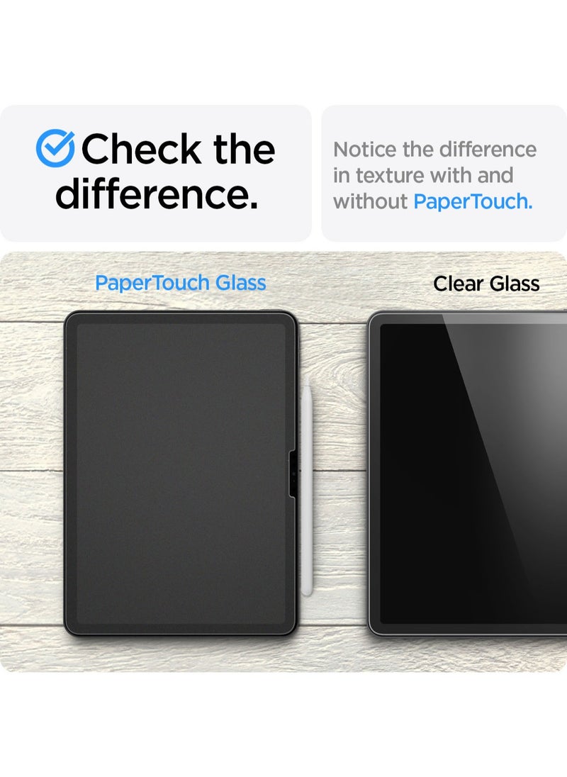 Spigen GLASTR EZ Fit Paper Touch for iPad AIR 11 inch M2 (2024) Screen Protector Premium PaperTouch Tempered Glass with Auto Align Technology - Case Friendly  - Image 5