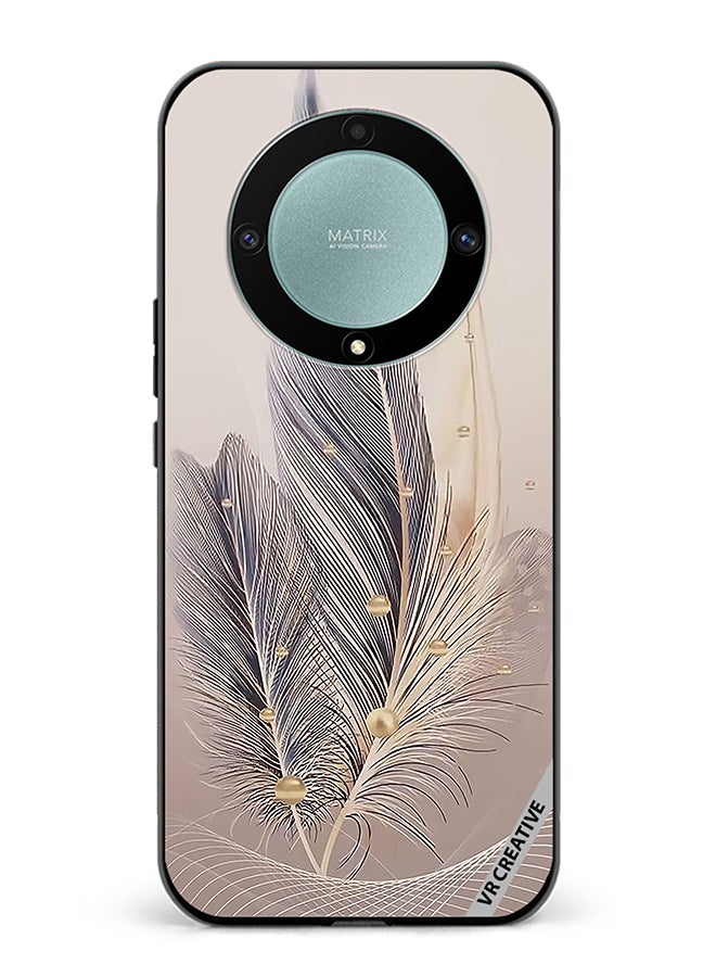 VR CREATIVE Protective Case Cover For Honor X9b Feather Leaf Art Design Multicolour - Image 1