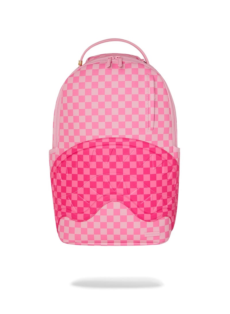 SPRAYGROUND حقيبة ظهر باتش سمكة القرش الوردية من سبراي غراوند في باريس - Image 1