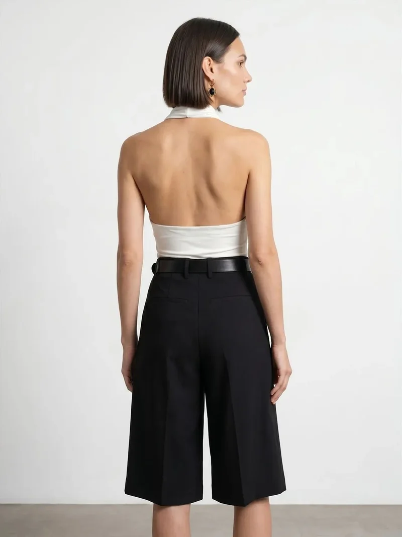 ديلفين Dilvin Fitted Sleeveless Cowl Neck Blouse