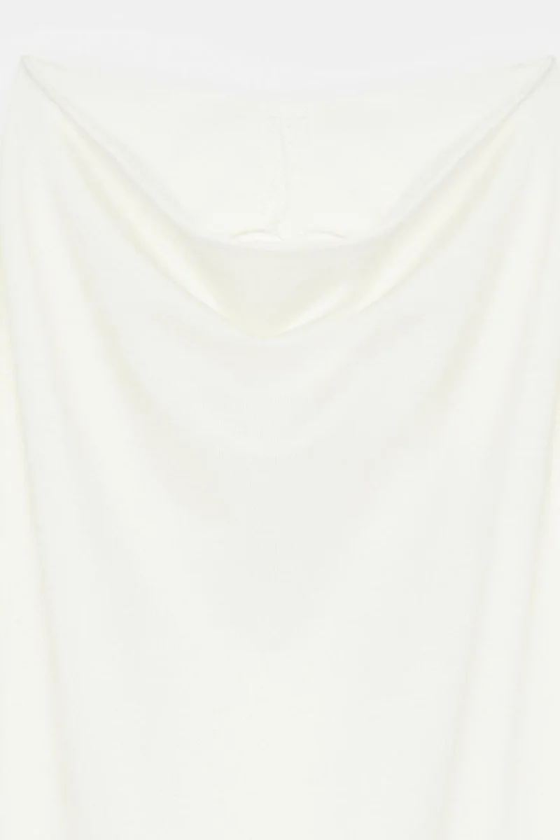 Dilvin White DILVIN Fitted Sleeveless Cowl Neck Blouse for Women | Best Price UAE