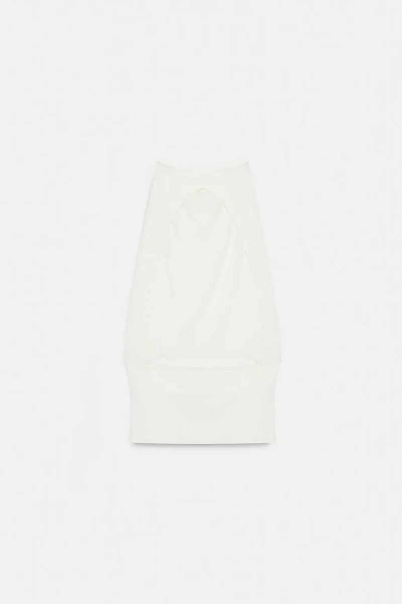 Dilvin White DILVIN Fitted Sleeveless Cowl Neck Blouse for Women | Best Price UAE