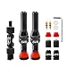 MUQZI Tubeless Schrader Valve Stems Kits Alloy 60mm Bike No Tubes Valve Schrader Stems Universal for MTB Rim Tubeless Valve with Removal Tool Black - Image 2