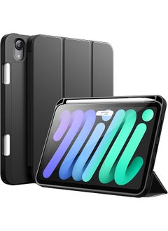 Jetech Case For iPad Mini (A17 Pro 2024 Model 7Th Generation) Mini 6 (2021 Model 6Th Generation) Slim Tablet Cover With Soft Tpu Back Auto Wake Sleep (Black)  - Image 1