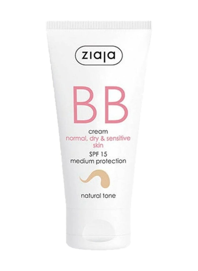 Ziaja BB Cream Normal Dry Sensitive skin Natural Tone SPF15