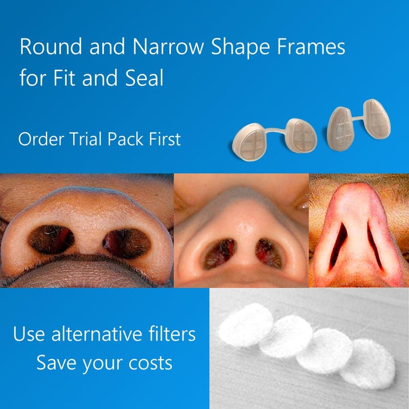 WoodyKnows Super-Defense Nasal Filters, Seasonal Allergies and Industrial Pollution aid, Public Transportation and pet Grooming Protection (Trial, Round, S/M/L/XL) - Image 4