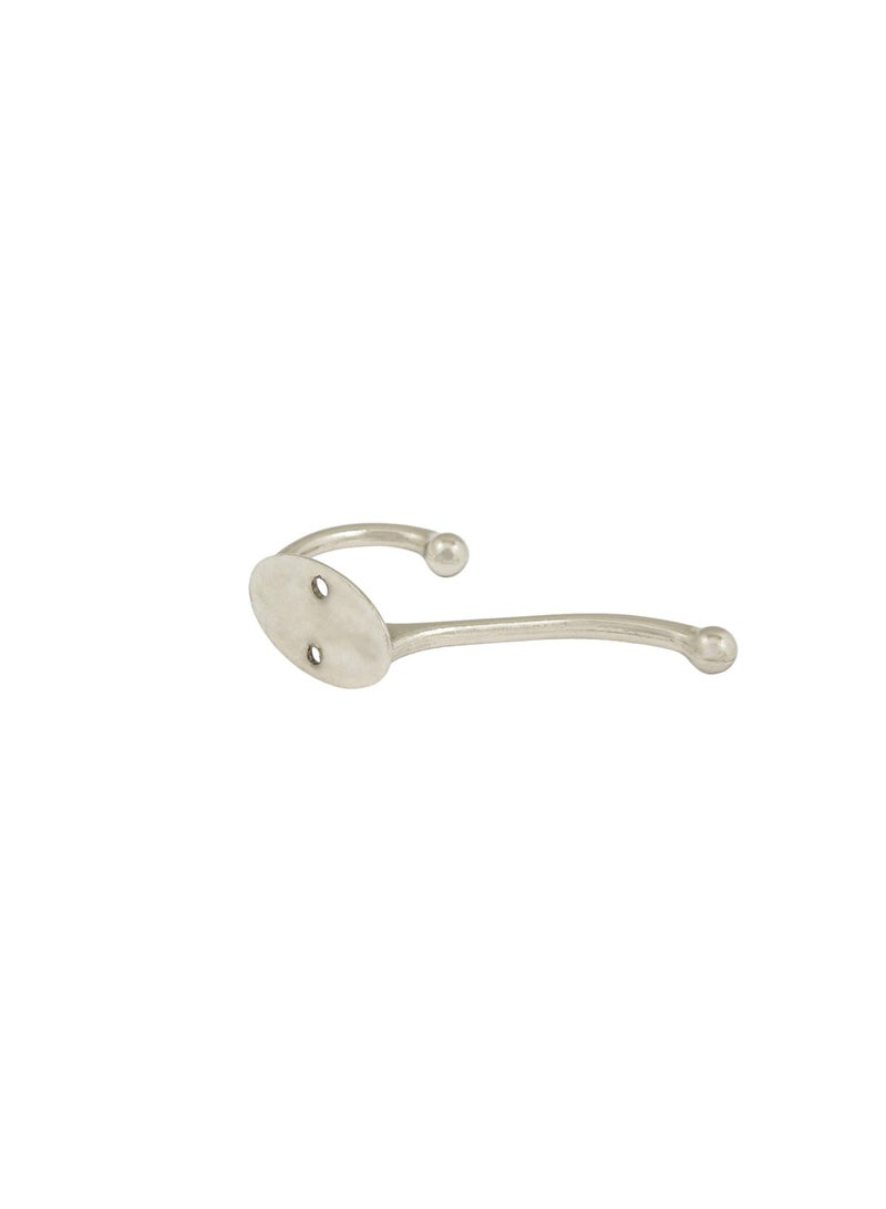 Metal Hat And Coat Hook Wall Hanger, Silver  - Image 3