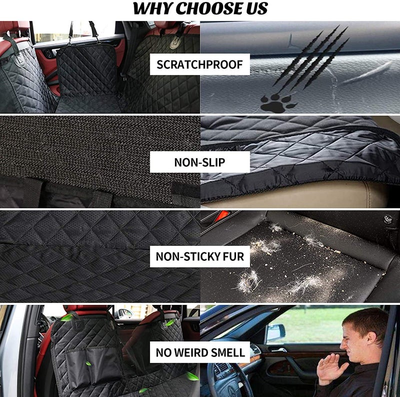 KOZI PET Faux Leather Waterproof Universal Four Seasons Car Interior Pad Mat Seat Cushion Covers - Fit for Most Car, Truck, SUV, Black - Image 4
