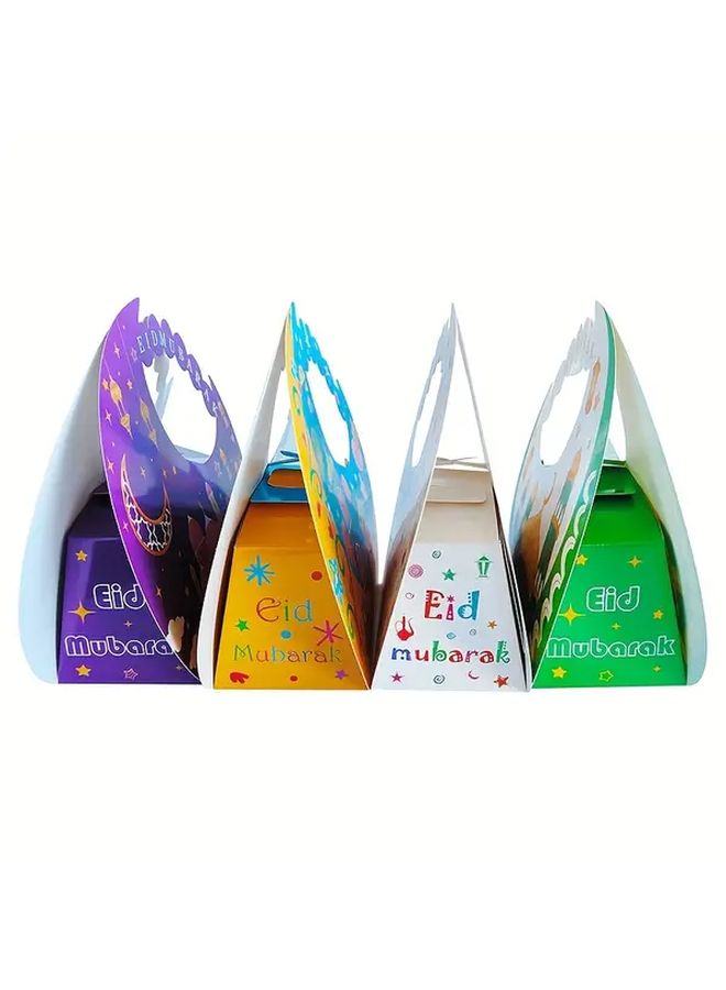 Sky Blue Eid Moon Shaped Candy Boxes 8 Pieces Ramadan Gift Packaging 7 28x2 8x6 7 Inches - Image 5