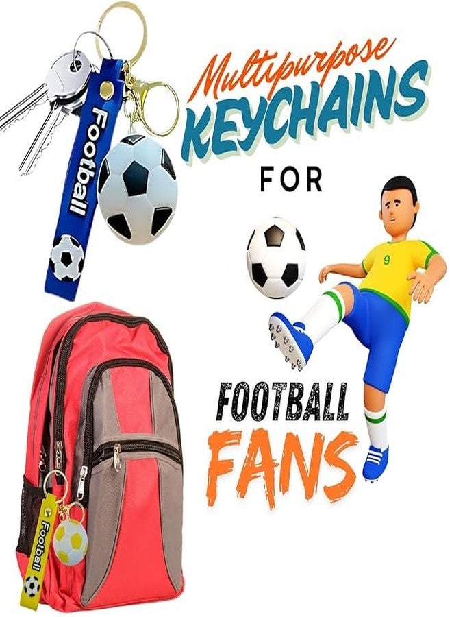 Space Enterprises Football Keychain for Fans & Players (Pack of 1) - Soccer Sports Keyring with Silicone Strap - Durable & Stylish Bag Charm Gift - Image 5
