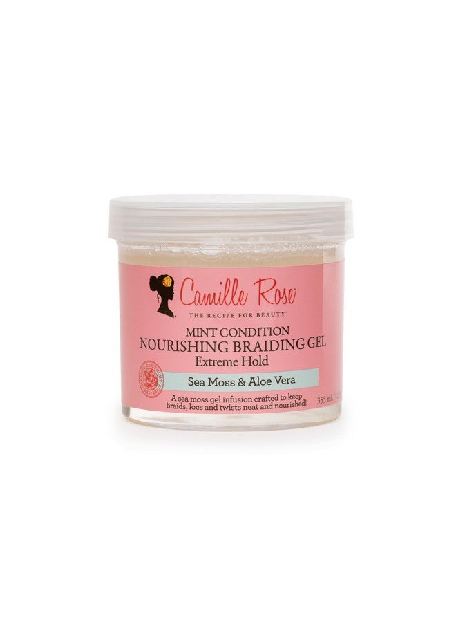 Camille Rose Mint Condition Braid Gel, with Aloe and Sea Moss, for Moisture, Shine, and Curly to Coily Hair Types, 12 oz - Image 1