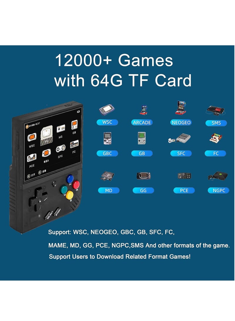 Grey Mini Plus Handheld Game Console with Storage Case, 3.5 IPS Screen, 64G TF Card Loaded with 10,000+ Games, Long-lasting Battery for 7+ Hours of Gaming, Supports Wireless Network Connectivity. - Image 3