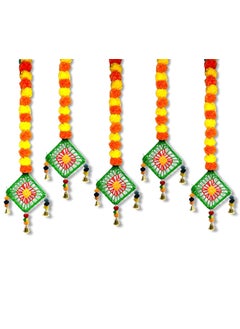 TREEWING Treewing Decorative Marigold Flower Garland with Woven HandCrafted Kites Genda Phool for Backdrop Decoration Home Wedding Festivals Durga Pooja Diwali Ganesh Chaturthi 5 