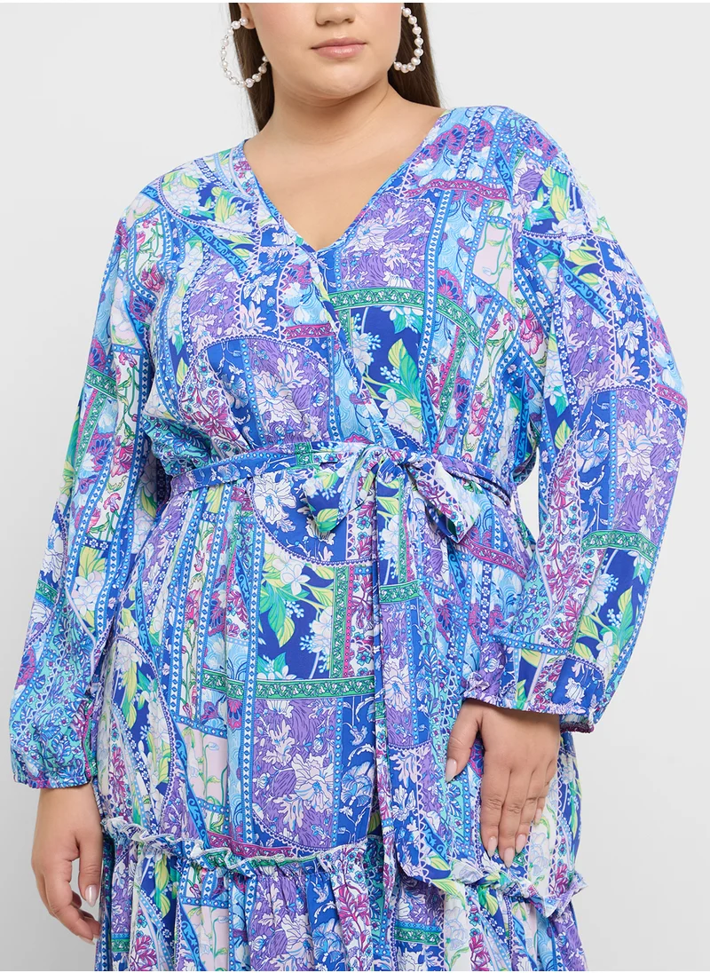 ايلا بلس Abstract Print Dress