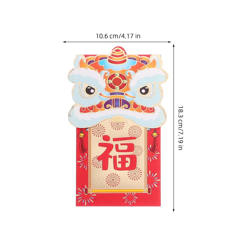 12PCS Chinese Red Envelopes Hongbao 16 7X10 9CM For Lunar New Year Cash Gifts - Image 3