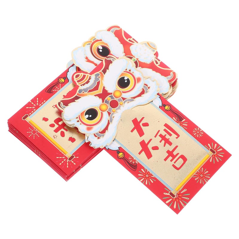 12PCS Chinese Red Envelopes Hongbao 16 7X10 9CM For Lunar New Year Cash Gifts - Image 2
