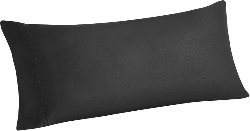 BEDELITE Condition adaptive build Body Pillow Cover Long Pillow Case, Rayon Made from Bamboo, Breathable & Silky Soft Body Pillow Pillowcase, Cooling Full Body Pillow Case for Hot Sleepers, Night Sweats(Black, 20x54 Inches) Daily repeated use trusted quality - Image 1