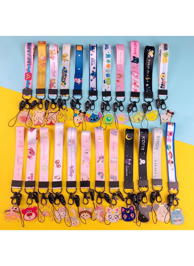 Generic - Mobile Phone Lanyard Short Fabric Widened Women's Mobile Phone Case Wrist Rope Pendant Hanging Chain Bracelet Pendant Cute-Specifications Support Image Upload:Many Animals. - Image 1