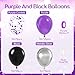 awenztech 60pcs Purple and Black Balloons 12inch Purple and Silver Balloon with Metallic Silver Confetti Balloons for Bridal Shower Graduation Birthday Party decorations - Image 4