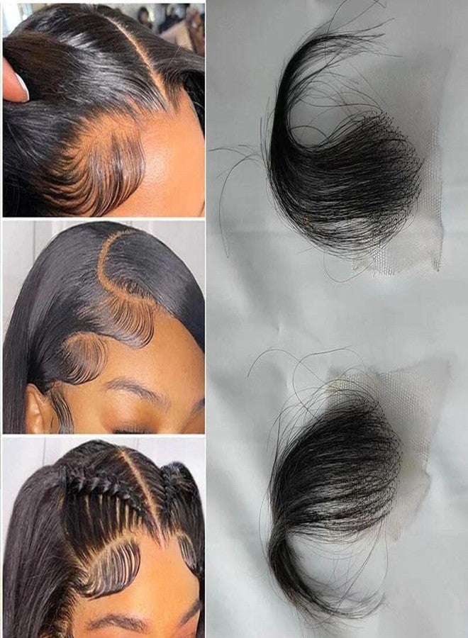Voloria 2Pcs/Pair HD Swiss Lace Pre Plucked Hairline Baby Hair Wigs Stripes Brazilian Human Virgin Hair Edge Reusable More Natural Color Full Lace Front Wigs for Women - Image 5