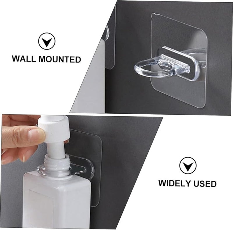 10Pcs Clear Adhesive Wall Shelf Strong Load Bearing For Bathroom Kitchen Storage - Image 5