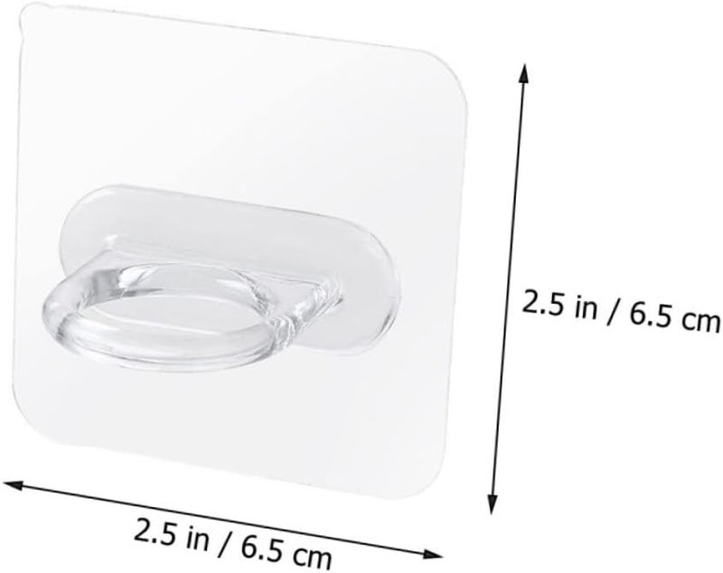 10Pcs Clear Adhesive Wall Shelf Strong Load Bearing For Bathroom Kitchen Storage - Image 3