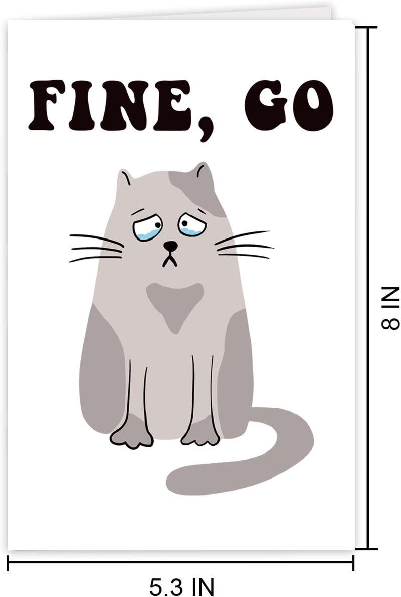 Bhiosng Funny Cat Leaving Goodbye Farewell Card Gift for Coworkers Friend, New Job Retirement Good Luck Goodbay Card, Humor 2026 Graduation Gift for Friend Classmate, Neighbors Moving - Image 5