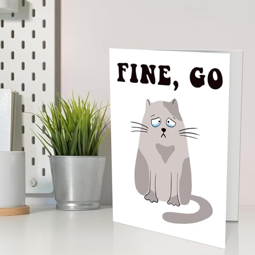 Bhiosng Funny Cat Leaving Goodbye Farewell Card Gift for Coworkers Friend, New Job Retirement Good Luck Goodbay Card, Humor 2026 Graduation Gift for Friend Classmate, Neighbors Moving - Image 4