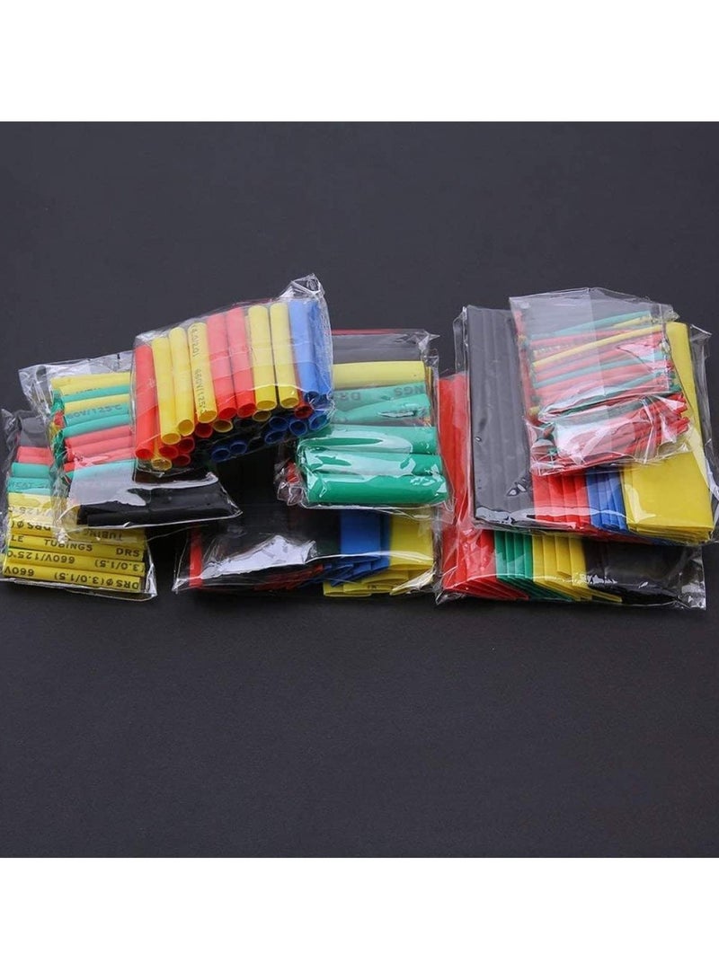164Pcs Shrink Ratio 2:1 Heat Shrink Tubing Kit, Electrical Wire Cable Wrap Sleeving for Workshop Hand Tools - 8 Sizes 5 Colours - Image 4