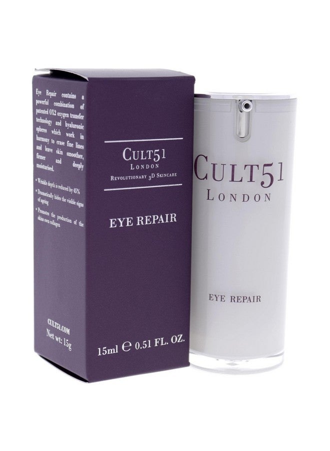 CULT51 Eye Repair Cream Intensely Hydrating Treatment Prevents Reduces Signs Of Aging And Visible Wrinkles Brightens And Hydrates Under Eye Area Renewing Care Restores Your Skin 0.51 Oz - Image 3