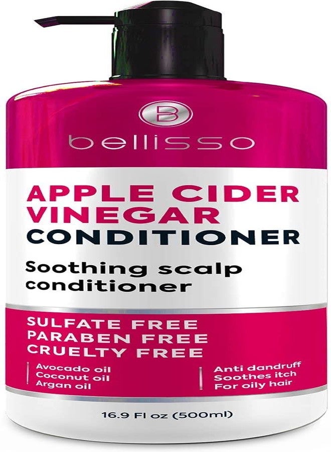 BELLISSO Apple Cider Vinegar Conditioner - Sulfate Paraben and Silicone Free - For Dry, Damaged and Oily Hair - Anti Dandruff Product for Fine Itchy Scalp Build Up - Cleansing Treatment for Women and Men - Image 1