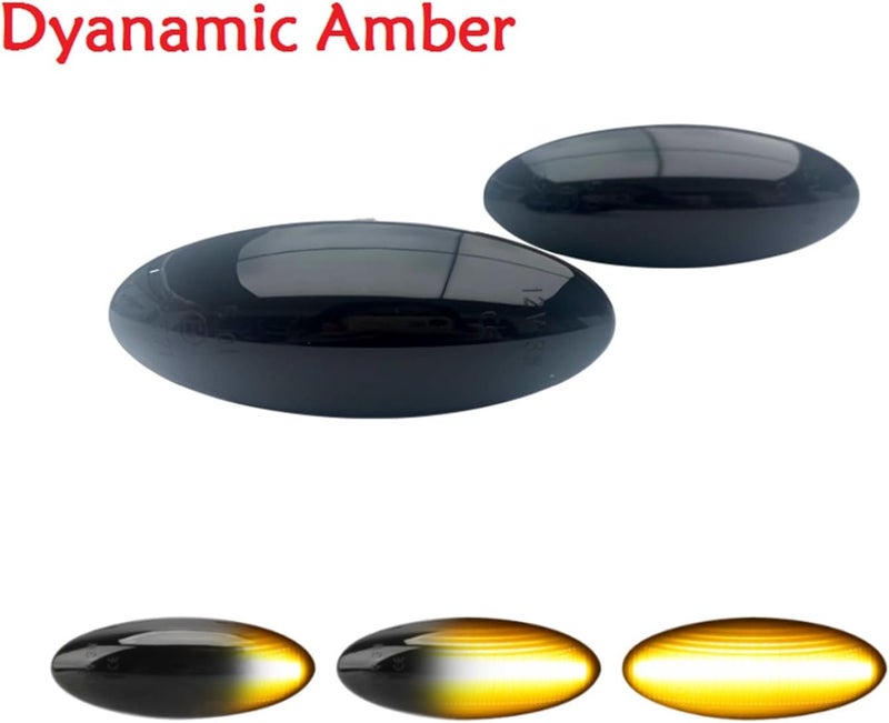 QASULER Dynamic Amber Side Marker Turn Signal Light - Image 5