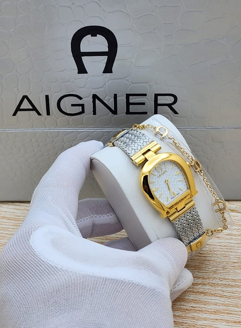 AIGNER The most luxurious watch and bracelet of a women's model by Aigner 