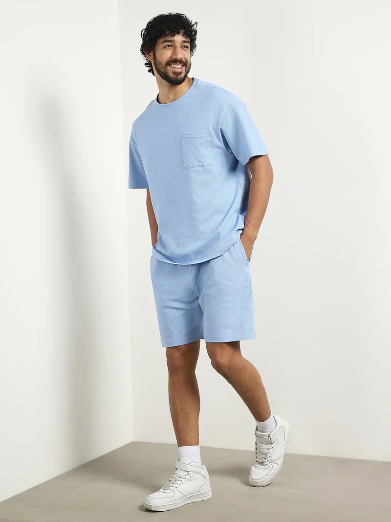 Nobero  Men's Casual Blue Co-ord Set for Men | Best Price UAE