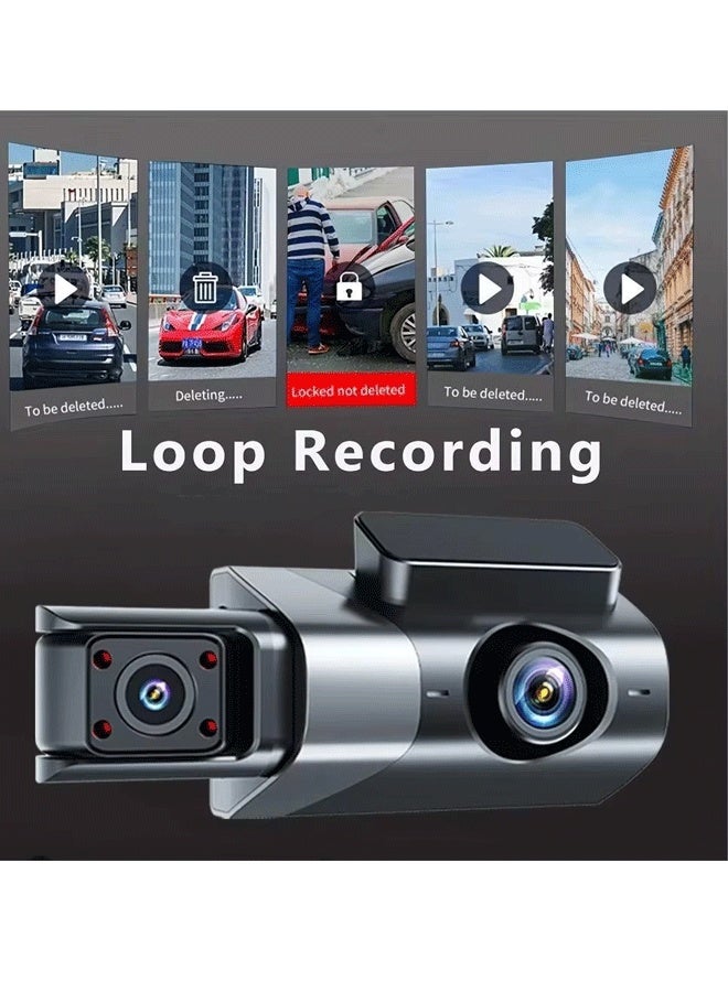 XiuWoo 4K Triple Lens Dash Cam Rear, 4K/2.5K Full HD Dash Camera for Cars, Included 32GB Card, Built-in Wi-Fi GPS, 3.0” IPS Screen, Night Vision, 170°Wide Angle, WDR, 24H Parking Mode - Image 5