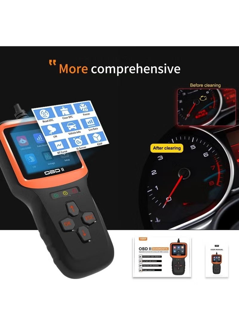 OBD2 Scanner Auto Check Car Engine Clear Fault Code Reader Automotive Diagnostic Scan Tester Tools Kit Color Screen - Image 3