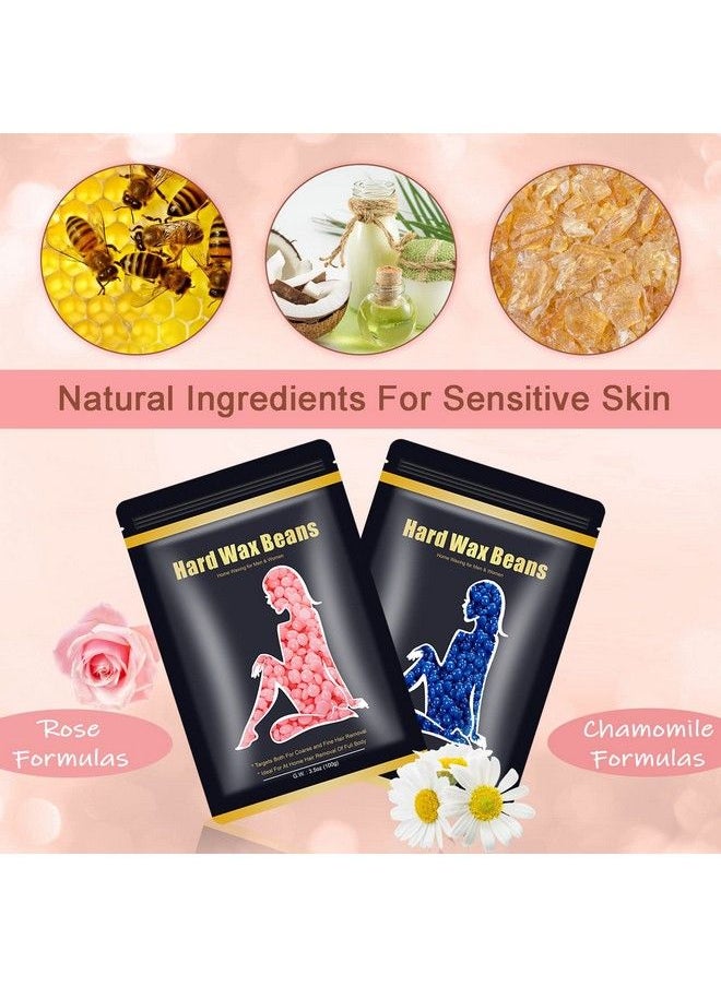 Yovanpur Waxing Kit For Women Yovanpur Mini Waxing Kit Wax Warmer For Hair Removal Portable Hard Wax Kit With 14Oz Hard Wax Beads Brazilian Bikini Wax Kit For Face Armpit Eyebrow At Home  - Image 4