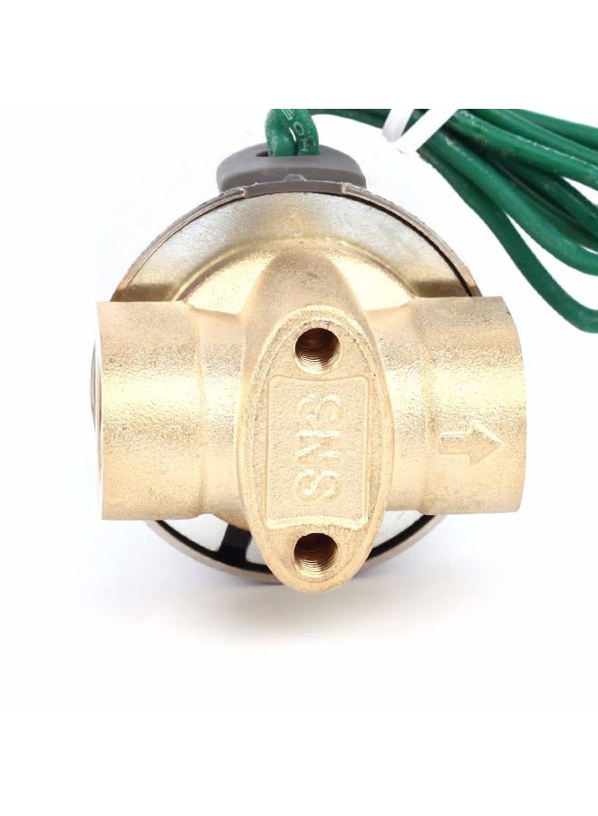 Sns AC110V 1/4" NPT High Temperature Brass Electric Solenoid Valve Normally Closed Water,Air,Diesel 2WG025-N08 - Image 4