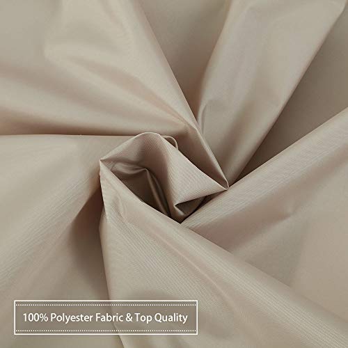 CAROMIO Hotel Quality 100% Waterproof Fabric Shower Curtain or Liner with Magnets for Bathroom, 72 x 72 inches, Tan - Image 5