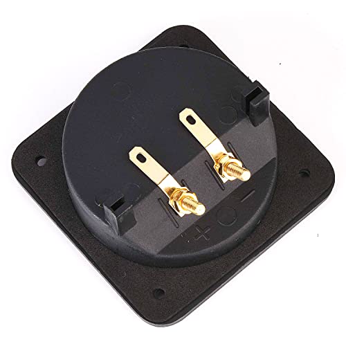 YTYKINOY 2 Pcs 3.1” Double Binding Round Gold Plate Push Spring Loaded Jacks Speaker Box Terminal Cup - Image 4