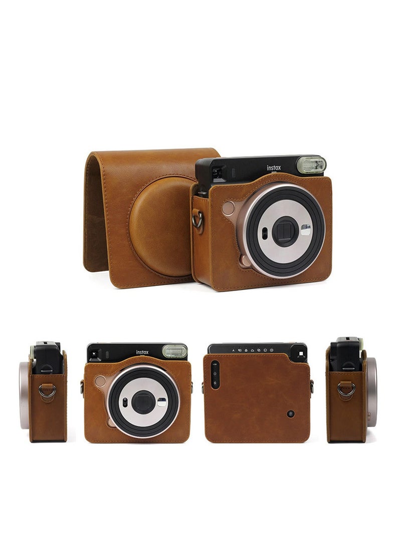Suitable for Fuji Polaroid Instax SQ6 special brown storage and protection bag - fashionable and portable camera bag, with protective design and perfect fit  - Image 4