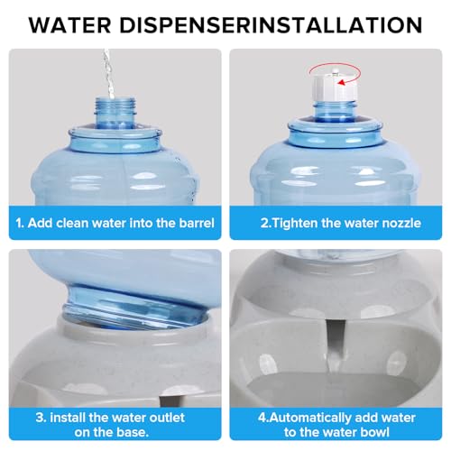 Kenond Water Dispenser Station for Large Dogs,3 Gallon/11L Gravity Automatic Feeder, Dog Water Bowl Dispenser,Large Size Dog Drinking Fountain - Image 5
