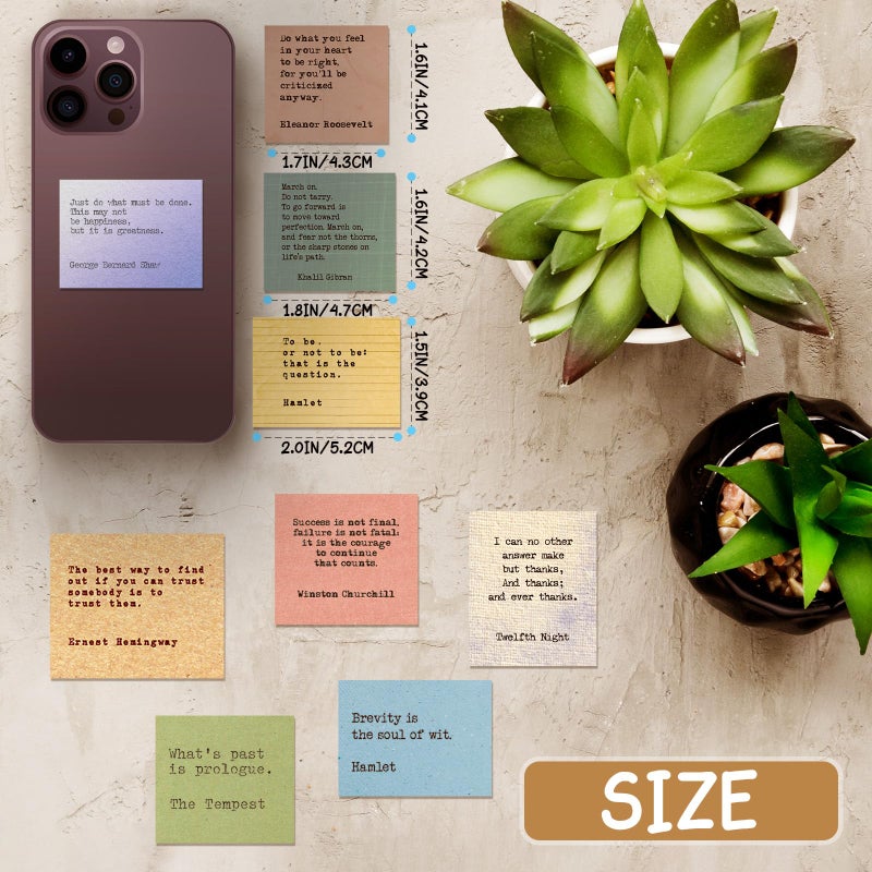 WAKEMOODEI 240PCS Vintage Motivational Quote Stickers, Typewriter Style Scrapbook Stickers, Famous Words Literary Inspirational Journaling Sticker Planner Bullet Journal Supplies - Image 3