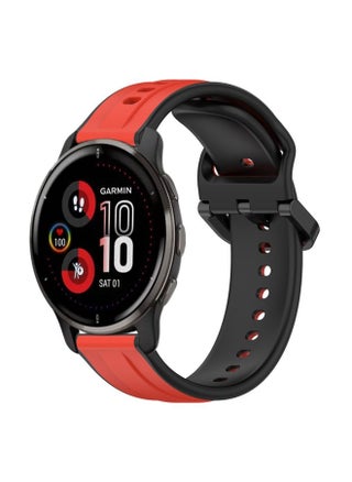 Replacement Strap For Garmin Venu 2 Plus 20mm Convex Loop Two-Color Silicone Watch Band Red+Black - pzsku/Z5325DA0559CB4860F48AZ/45/_/1714870348/e3643c8f-89b8-4b7e-9652-5d7d46053029