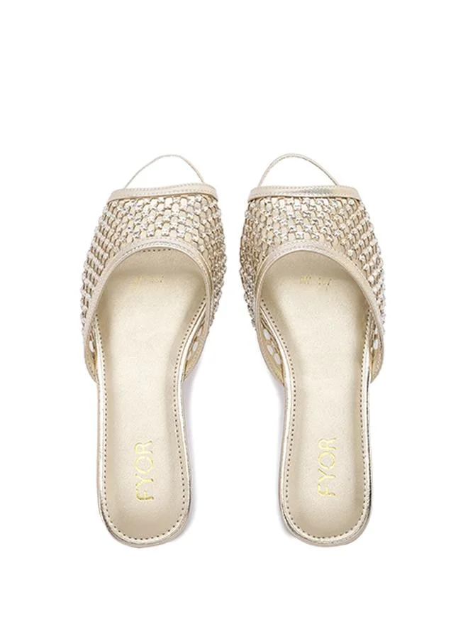 FYOR  Stylish Lattice-Woven Crystal Slide MY 407 for Women | Best Price UAE